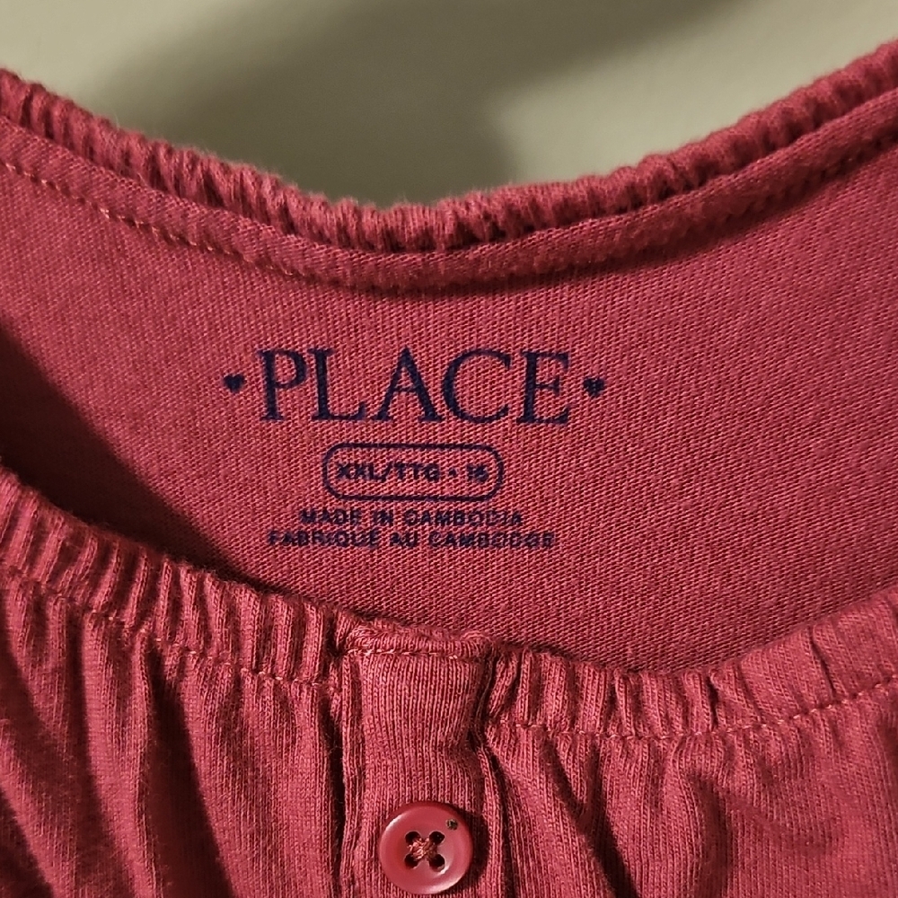 Children's Place Girl's Ruffled Sleeveless Top - Red - Picture 2 of 3